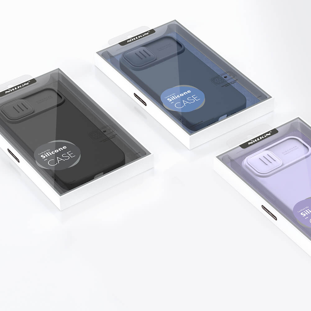 Чехол-крышка NILLKIN для Apple iPhone 15 Plus (iPhone 15+) 6.7 (2023) (серия CamShield Silky silicon)